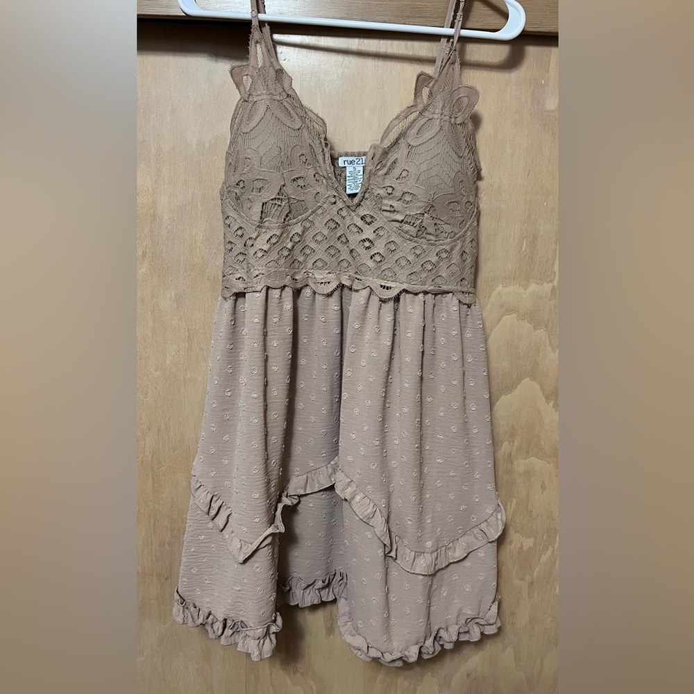 XL Rue21 Lace cami ruffle dress